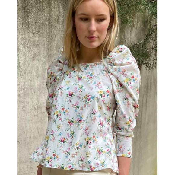 Tish Cox Mimi Duchess Top Pink Multi Size M - Picture 5 of 5